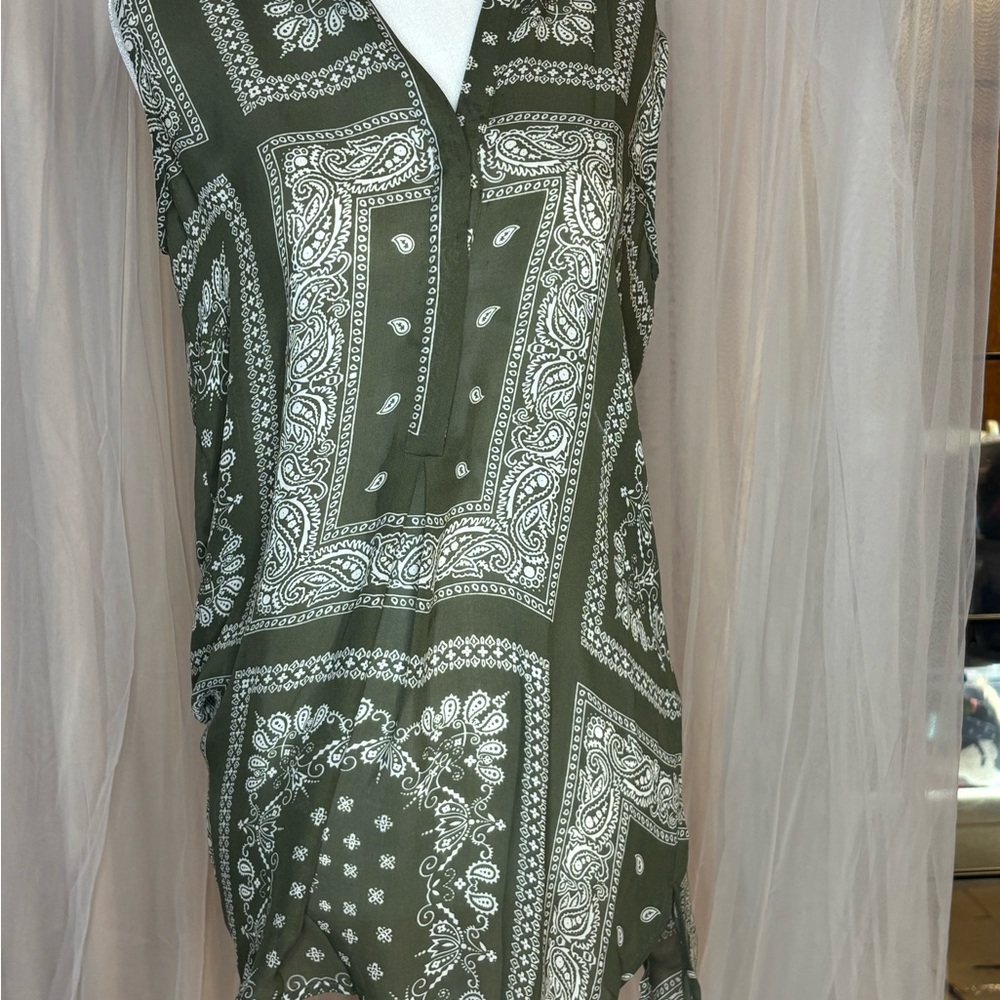 Green Paisley Women's Dress